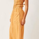 Free People forever and always Yellow Melo Pearl jumpsuit size xl Photo 5