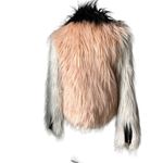 Chaser Block Party Faux Fur Moto Jacket, Sz L Photo 3