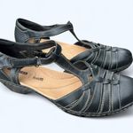 Clarks Womens Wendy Alto Black Leather T Strap Fisherman Comfort Sandal sz 10 M Photo 8