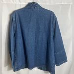 NorthStyle Denim Jacket Plaid Lined Blue Zip Front Women’s 1X Pockets Photo 4