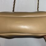 Tan Handbag with Wooden Handle Vegan Leather Adorable and Chic Crossbody Chain Photo 3