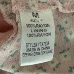 North End Crop Top Womens M Pink Floral Smocked Tie Strap Milkmaid Cottagecore Size M Photo 4
