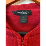 Cashmere Lord & Taylor Red 100% Cashmere Hoodie Size Medium Photo 4