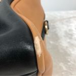 ALDO satchel bag with gold tone accents three toned color purse cream tan black Photo 11