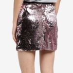 Topshop  Women’s Dazzling Sequin Embellished Mini Skirt Light Pink Size 4 Small S Photo 2