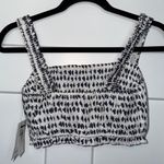 Sophie Rue NWT  Indy Smocked Crop Tank - Navy Print Photo 2