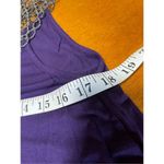 Kenar Purple with Black Sparkly Crochet Tank size L Photo 5