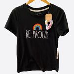 Rae Dunn NWT Rainbow Tshirt S Black Photo 0