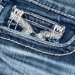 Big star  Women's Dark Blue Boot Cut Jeans Photo 7