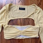 White Fox Boutique White fox what about me long sleeve crop lemon Photo 4