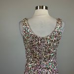 Alex Evenings Sequined Column Evening Gown Size 4 Pink and Gold Formal Dress Photo 7