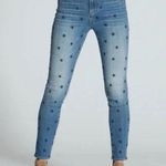 Driftwood  Jackie High Rise Jeans Womens Size 29 Embroidered Starry Night Stretch Photo 0