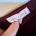 Socialite Deep Red Velvet Top Photo 4