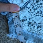 Unif Y2K Jeans Women's Shorts Acid Wash Lace Detail Shred Distressed High Waist 32 Photo 11