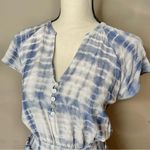 Rails Karla V-Neck Smocked Short Sleeve Mini Dress in Coast Blue Tie Dye Medium Photo 4