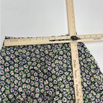 ZARA Skirt Womens Small Green White Black Floral Daisy Mini Ruffled Hem Photo 5