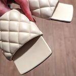 Bottega Veneta 🆕 Womens 41 Quilted Leather Sandals Slides Shoes Square Toe NEW Photo 9