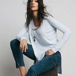 Free People  gray thermal long sleeve top sz M Photo 0