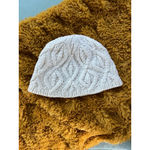 prAna Women's One Size Off-White Cable Knit Beanie with Floral Embroidery Photo 1