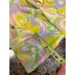 Beach Riot  Yellow Pink Romper Cover Up Medium Tie Front V Neck Photo 10