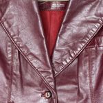 Etienne Aigner Burgundy Leather Blazer Jacket Women's Vintage 70s Photo 1