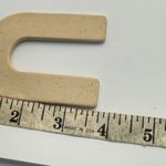 Arch Dangle Earrings Beige Speckled Clay Statement Geometric Urban Tribal Boho Tan Photo 3