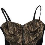 Topshop Black and Cream Floral Lace Corset Bustier Cami Sexy Size 6 Small Photo 1