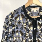 Tory Burch Blue Floral Lightweight Button Down Cardigan Sweater XS Photo 28