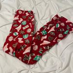 red christmas fuzzy pajama pants Photo 1