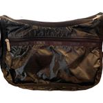 LeSportsac  Black Patent Classic Hobo Crossbody Bag Zipper Closure Big Pocketbook Photo 0