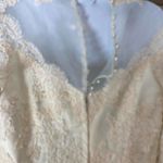 Cream vintage lace wedding dress with pearl closure back & sleeves Unbranded 16 Size XL Photo 4