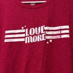 True Craft  womens size 0X plus size boxy crew neck graphic t-shirt merlot color Photo 3