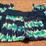 Nike  Dri Fit Training Cropped Legging Blue White Tie Dye EUC Size Large Photo 0