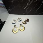 Dangle Drop, Hoop Mix Pierced Earrings Lot Of 3 Costume Jewelry Photo 10