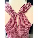 Maeve by Anthropologie Women's Mica Halter Tank Top Pink Geometric Photo 3