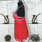 Auden Intimates Babydoll Lingerie Underwire Padded Lace Mesh Red Pink Size Small Photo 3