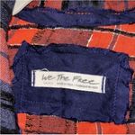 Free People  Red & Blue Plaid Tunic Oversized
Wool Blend Top(Size Small) Photo 7