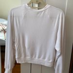 Splendid WomenS White ruffle long sleeve crew neck Woven Shirt - Small Photo 1