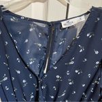 Hollister  Dark Blue Navy Floral Long Sleeve Romper Chiffon size S Photo 1