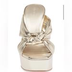 Open Edit  Kaia Knot Gold Platform Sandal 7.5 Women’s Metallic Chunky Heel Photo 1