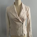 Anthropologie Dolan Left Coast Collection Heathered Knit Moto Jacket- Oatmeal- Size Large Photo 0