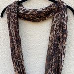 Vintage Animal Print Necklace Scarf Leopard Beaded Brown Photo 7