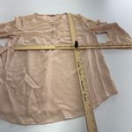 Rebecca Taylor  Blouse Womens Size 6 Pink Peach Silk Lace‎ Bell Sleeve Top Photo 7