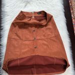 Shinestar  Boho Butterscotch Faux Suede A-Line Midi Skirt Photo 2