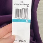 Atelier Danielle Dress Women's 16 Formal Purple Sheath Sleeveless Party Wedding Photo 5