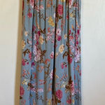 Forever 21  Slate Blue Floral Cottagecore Strapless Maxi Dress Photo 0