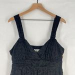 Olivia Matthews Dress Womens XL Black Leopard Velvet Burnout Handkerchief Hem Photo 2