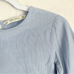 ZARA | Pinstriped Bell Sleeve Scallop Hem Top Sz XS Photo 2