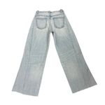 ZARA  Vintage Wash Wide Leg Baggy Light Blue Faded Denim Jeans Size 0 Photo 1