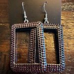 Paparazzi World Frame-ous Purple Earrings (35) Photo 2